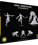 Box for 'Tara, Voidcaller' with character illustrations on a black background