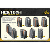 Battlefield in a Box: HexTech - Trinity City - Fortress Walls (Grey)