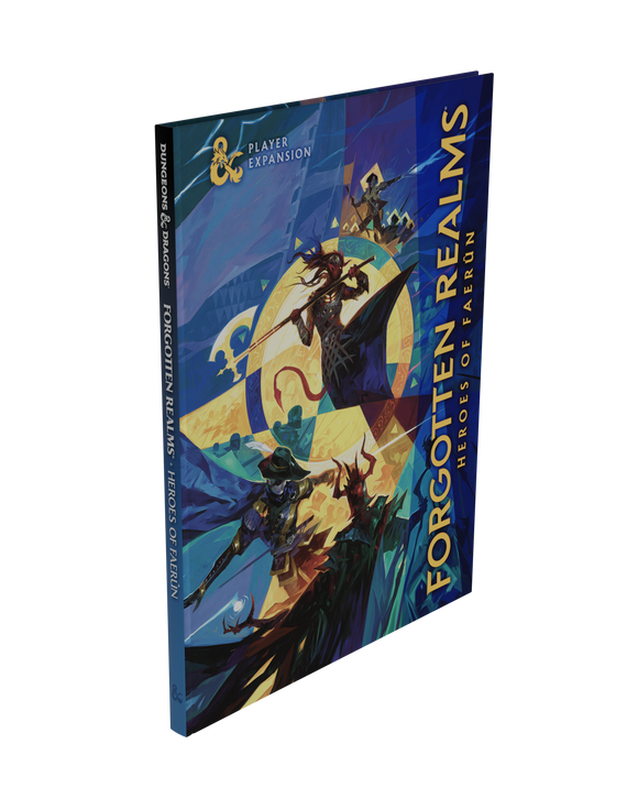 Book titled 'Forgotten Realms: Heroes of Dagon' on a white background