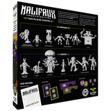 Malifaux Fourth Edition Two-Player Starter set packaging with figures and game components.