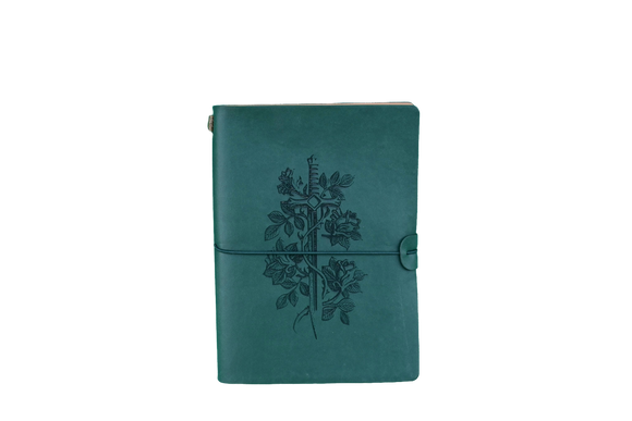 RPG Character Journal: Green - Sword and Rose