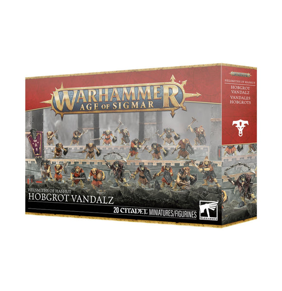Warhammer Age of Sigmar game box with miniatures on a white background